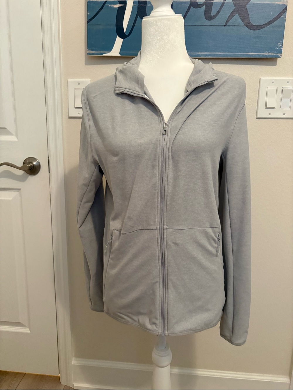 lululemon athletica Light Gray Full-Zip Hoodie - Unisex